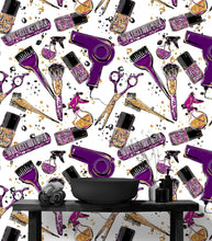 Carregar imagem no visualizador da galeria, Cosmetic Beauty Room Wall Decor Mural. Fashionista Girl’s Room Decor. Makeup Vanity Decor. Peel and Stick Wallpaper. #6381