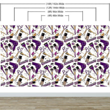 Carregar imagem no visualizador da galeria, Cosmetic Beauty Room Wall Decor Mural. Fashionista Girl’s Room Decor. Makeup Vanity Decor. Peel and Stick Wallpaper. #6381