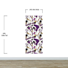 Carregar imagem no visualizador da galeria, Cosmetic Beauty Room Wall Decor Mural. Fashionista Girl’s Room Decor. Makeup Vanity Decor. Peel and Stick Wallpaper. #6381