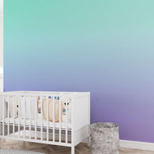 Carregar imagem no visualizador da galeria, Pastel Color Wall Mural. Turquoise to Plum Purple Gradient Color Blend Design Wallpaper. #6385