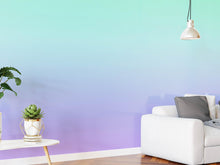 Carregar imagem no visualizador da galeria, Pastel Color Wall Mural. Turquoise to Plum Purple Gradient Color Blend Design Wallpaper. #6385