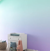 Carregar imagem no visualizador da galeria, Pastel Color Wall Mural. Turquoise to Plum Purple Gradient Color Blend Design Wallpaper. #6385
