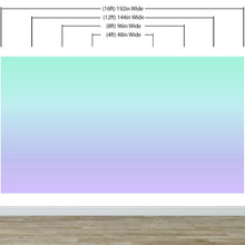 Carregar imagem no visualizador da galeria, Pastel Color Wall Mural. Turquoise to Plum Purple Gradient Color Blend Design Wallpaper. #6385