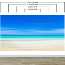 Load image into Gallery viewer, Tropical Beach Wall Mural. Abstract Blur View of Coastline Peel and Stick Wallpaper. #6389