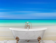 Load image into Gallery viewer, Tropical Beach Wall Mural. Abstract Blur View of Coastline Peel and Stick Wallpaper. #6389