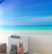 Load image into Gallery viewer, Tropical Beach Wall Mural. Abstract Blur View of Coastline Peel and Stick Wallpaper. #6389