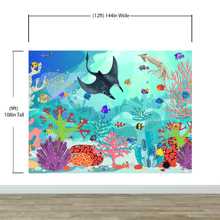 Load image into Gallery viewer, Aquarium Underwater Marine Sea Life Wall Mural. #6397