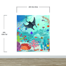 Load image into Gallery viewer, Aquarium Underwater Marine Sea Life Wall Mural. #6397
