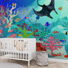 Load image into Gallery viewer, Aquarium Underwater Marine Sea Life Wall Mural. #6397