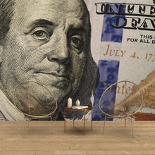 Carregar imagem no visualizador da galeria, Money Wallpaper. Benjamin Franklin 100 Dollar Bill Wall Mural. #6399