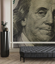 Carregar imagem no visualizador da galeria, Money Wallpaper. Benjamin Franklin 100 Dollar Bill Wall Mural. #6399