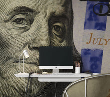 Carregar imagem no visualizador da galeria, Money Wallpaper. Benjamin Franklin 100 Dollar Bill Wall Mural. #6399