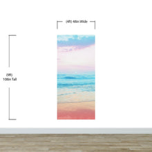 Carregar imagem no visualizador da galeria, Pastel Color Sunset over the Ocean Horizon Wall Mural. Beach Theme Peel and Stick Wallpaper. #6400