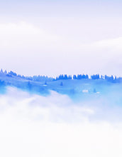 Carregar imagem no visualizador da galeria, Pastel Color Mountain View on Top of Clouds Wall Mural. Peel and Stick Wallpaper / Removable Wall Mural. #6402
