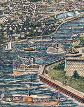 Carregar imagem no visualizador da galeria, Vintage Illustration of the Statue of Liberty Wall Mural. The Great Bartholdi Statue, Liberty Enlightening the World Peel and Stick Wallpaper. #6409