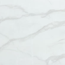 Carregar imagem no visualizador da galeria, Modern minimalist coffee table. Tempered glass with stickers tabletop,golden MDF pillars. Suitable for living room and dining room