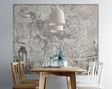 Carregar imagem no visualizador da galeria, Vintage Old Map of Rome Italy Wall Mural. The Large Plan of Rome Peel and Stick Wallpaper. #6412