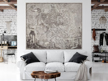 Carregar imagem no visualizador da galeria, Vintage Old Map of Rome Italy Wall Mural. The Large Plan of Rome Peel and Stick Wallpaper. #6412