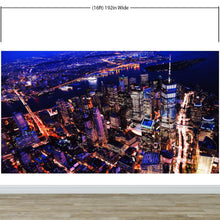 Carregar imagem no visualizador da galeria, New York City Cyber Punk Synth Wave Wall Mural. 80’s Synth Wave Pop Style Bright Color Wallpaper. #6414