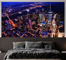 Carregar imagem no visualizador da galeria, New York City Cyber Punk Synth Wave Wall Mural. 80’s Synth Wave Pop Style Bright Color Wallpaper. #6414