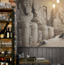 Load image into Gallery viewer, Ancient Egyptian Temple Wall Mural. The Great Temple of Aboo-Simble, Nubia by David Roberts. #6417