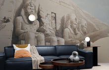 Load image into Gallery viewer, Ancient Egyptian Temple Wall Mural. The Great Temple of Aboo-Simble, Nubia by David Roberts. #6417