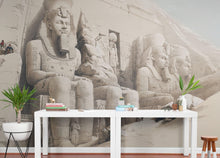 Load image into Gallery viewer, Ancient Egyptian Temple Wall Mural. The Great Temple of Aboo-Simble, Nubia by David Roberts. #6417