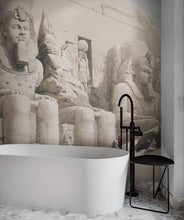 Load image into Gallery viewer, Ancient Egyptian Temple Wall Mural. The Great Temple of Aboo-Simble, Nubia by David Roberts. #6417