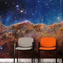 Carregar imagem no visualizador da galeria, Cosmic Cliffs in the Carina Nebula Photo (NIRCam Image) from NASA, ESA, CSA, STScI. Galaxy Nebula Space Wall Mural | Peel and Stick Wallpaper. #6421