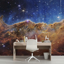 Carregar imagem no visualizador da galeria, Cosmic Cliffs in the Carina Nebula Photo (NIRCam Image) from NASA, ESA, CSA, STScI. Galaxy Nebula Space Wall Mural | Peel and Stick Wallpaper. #6421