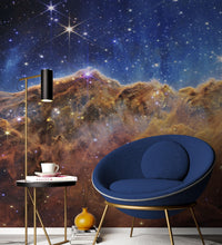Carregar imagem no visualizador da galeria, Cosmic Cliffs in the Carina Nebula Photo (NIRCam Image) from NASA, ESA, CSA, STScI. Galaxy Nebula Space Wall Mural | Peel and Stick Wallpaper. #6421