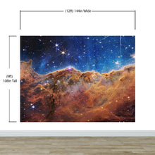 Carregar imagem no visualizador da galeria, Cosmic Cliffs in the Carina Nebula Photo (NIRCam Image) from NASA, ESA, CSA, STScI. Galaxy Nebula Space Wall Mural | Peel and Stick Wallpaper. #6421