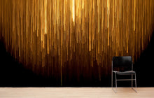 Carregar imagem no visualizador da galeria, Vertical Streaks of Light Wall Mural. Abstract Glowing Vertical Lines Wallpaper. #6425
