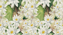 Load image into Gallery viewer, Botanical Flower Wall Mural. Color Pencil Artwork of Flower Garden Peel and Stick Wallpaper. Paradise Botanical Flowers and Leave Black Background. #6426
