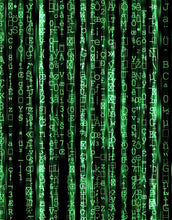 Carregar imagem no visualizador da galeria, Computer Matrix Style Lines of Code Wall Mural. Science Fiction Decor. #6430