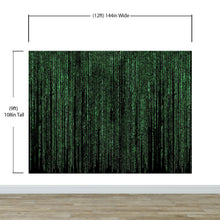 Carregar imagem no visualizador da galeria, Computer Matrix Style Lines of Code Wall Mural. Science Fiction Decor. #6430
