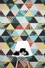 Carregar imagem no visualizador da galeria, Triangle Geometric Abstract Palm Tree Leaves Pattern Wall Mural. #6431