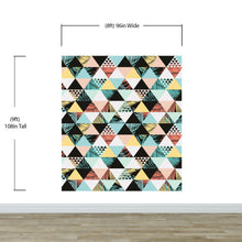 Carregar imagem no visualizador da galeria, Triangle Geometric Abstract Palm Tree Leaves Pattern Wall Mural. #6431