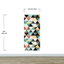 Carregar imagem no visualizador da galeria, Triangle Geometric Abstract Palm Tree Leaves Pattern Wall Mural. #6431