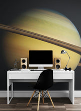 Carregar imagem no visualizador da galeria, Rings of Saturn Wall Mural. Space theme peel and stick wallpaper. #6432