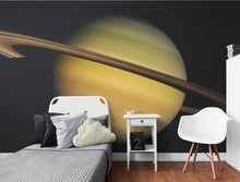 Carregar imagem no visualizador da galeria, Rings of Saturn Wall Mural. Space theme peel and stick wallpaper. #6432