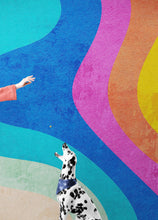 Carregar imagem no visualizador da galeria, Abstract Retro Rainbow Color Curve Pattern Wall Mural. #6433