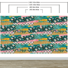 Carregar imagem no visualizador da galeria, Pink Butterflies Abstract Pattern Wall Mural. Retro Pink Color Illustration Design. #6434