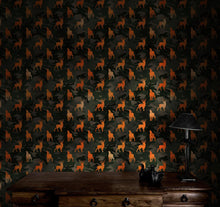 Carregar imagem no visualizador da galeria, Deer Silhouette Camouflage Wall Mural. Military Theme / Hunter Home Decor. Peel and Stick Wallpaper. #6436
