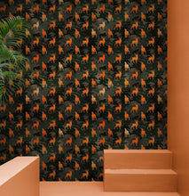 Carregar imagem no visualizador da galeria, Deer Silhouette Camouflage Wall Mural. Military Theme / Hunter Home Decor. Peel and Stick Wallpaper. #6436