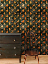 Carregar imagem no visualizador da galeria, Deer Silhouette Camouflage Wall Mural. Military Theme / Hunter Home Decor. Peel and Stick Wallpaper. #6436