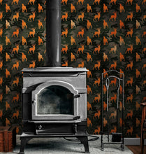 Carregar imagem no visualizador da galeria, Deer Silhouette Camouflage Wall Mural. Military Theme / Hunter Home Decor. Peel and Stick Wallpaper. #6436