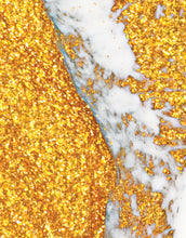 Carregar imagem no visualizador da galeria, Abstract Bright Color Ink Splotch Pattern Wall Mural. Gold, White and Blue. #6439