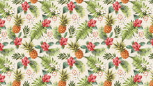 Carregar imagem no visualizador da galeria, Pineapple Tropical Vibe Wall Mural. Hawaiian Theme Peel and Stick Wallpaper. Paradise Vibe Theme Decor. #6447