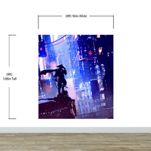 Carregar imagem no visualizador da galeria, Japanese Samurai in Cyberpunk Futuristic City of Japan Wall Mural. #6452